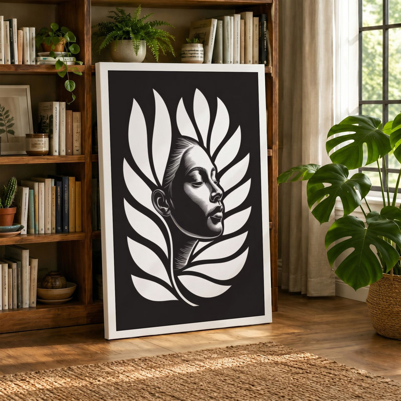 Classical Crown Botanical - Wrapped Canvas, 24x16 - 61.0 x 40.6 cm, Terracotta Border