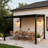 Belmont Lean To Outdoor Patio Gazebo With Steel Slope Roof,EROMMY Hardtop Wall Mounted Metal Frame Pavilion-126399461