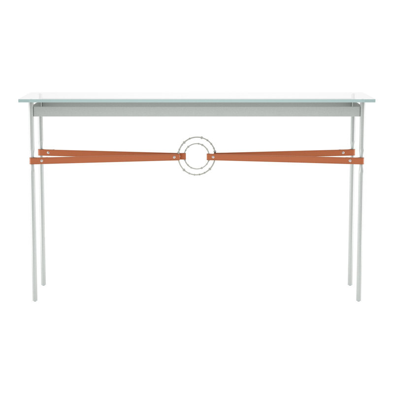 Console Equus, Argenté, Cuir brun britannique, Platine rétro