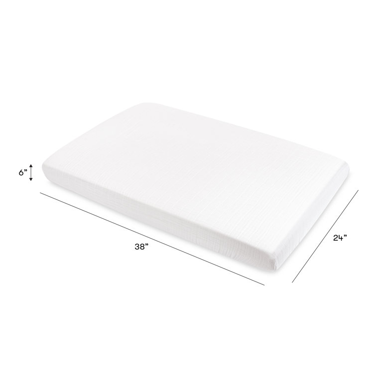 Plain White Muslin Mini Fitted Sheet & Reviews | AllModern