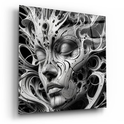  «Techno Face 4» par KIR.DART, art mural en verre acrylique