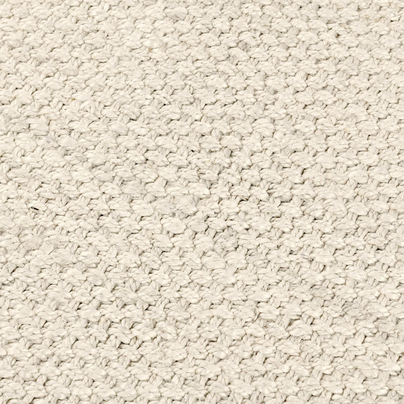 Panama Jute Handwoven Sustainable Ivory Accent Area Rug, Rectangle 6' x 9'