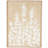 Wood Textured Floral Cream Wall Decor with White Painted Accents and Beaded Frame