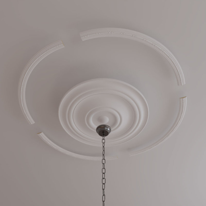 Ensemble d'anneaux de plafond Medea, H 52,13 po x l 52,13 po, Simple (1/4 d'un cercle complet)