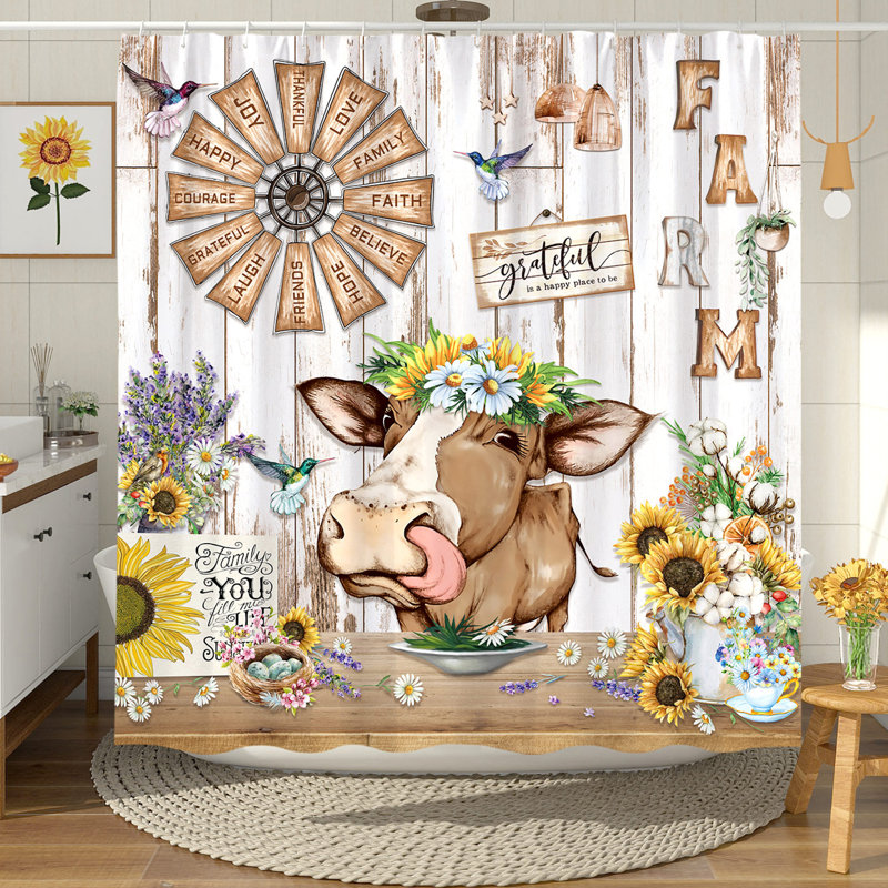 Dadrianna Shower Curtain with Hooks Included