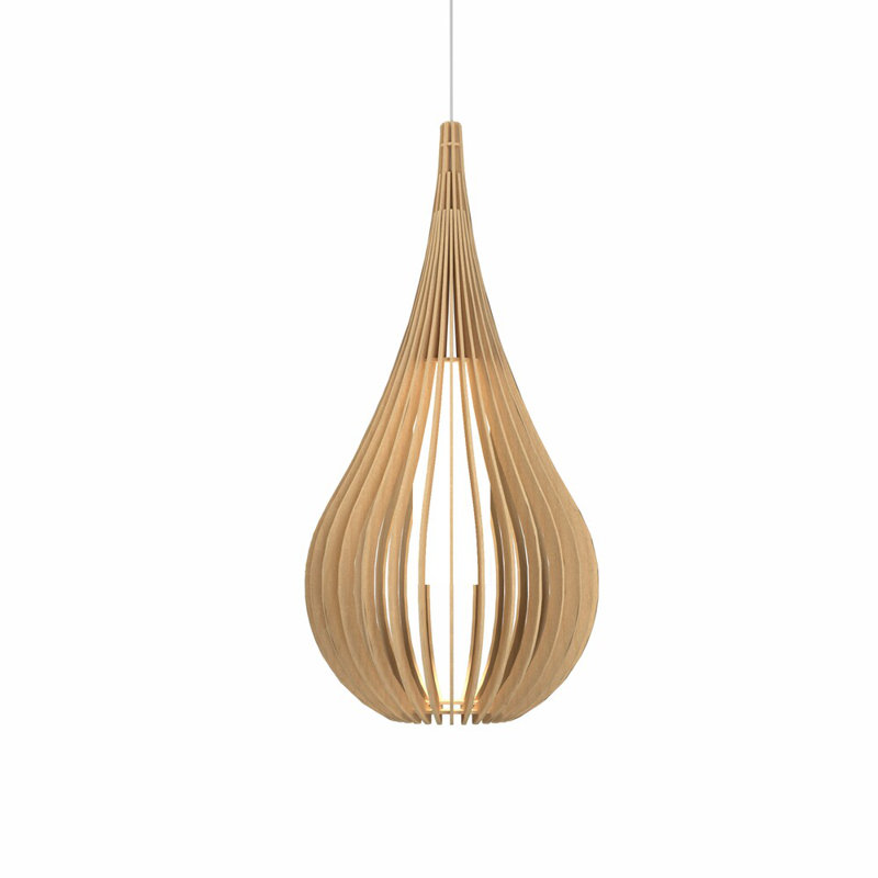 Capadócia 1 - Light Pendant, Imbuia, Imbuia, 30.03" H x 14.82" W x 14.82" D