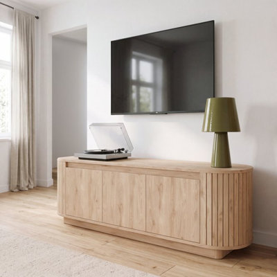 Chanceton 212cm TV Cabinet with Three Cupboards
