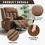 Fauteuil inclinable avec chaleur et massage, fauteuils inclinables surdimensionnés avec télécommande