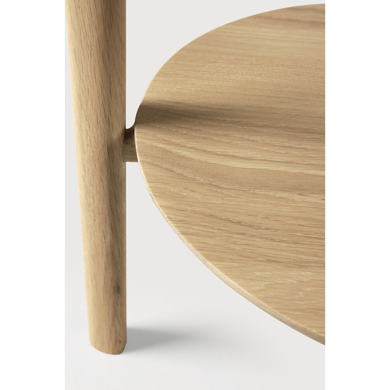 Bok Solid Wood End Table, Natural Oak