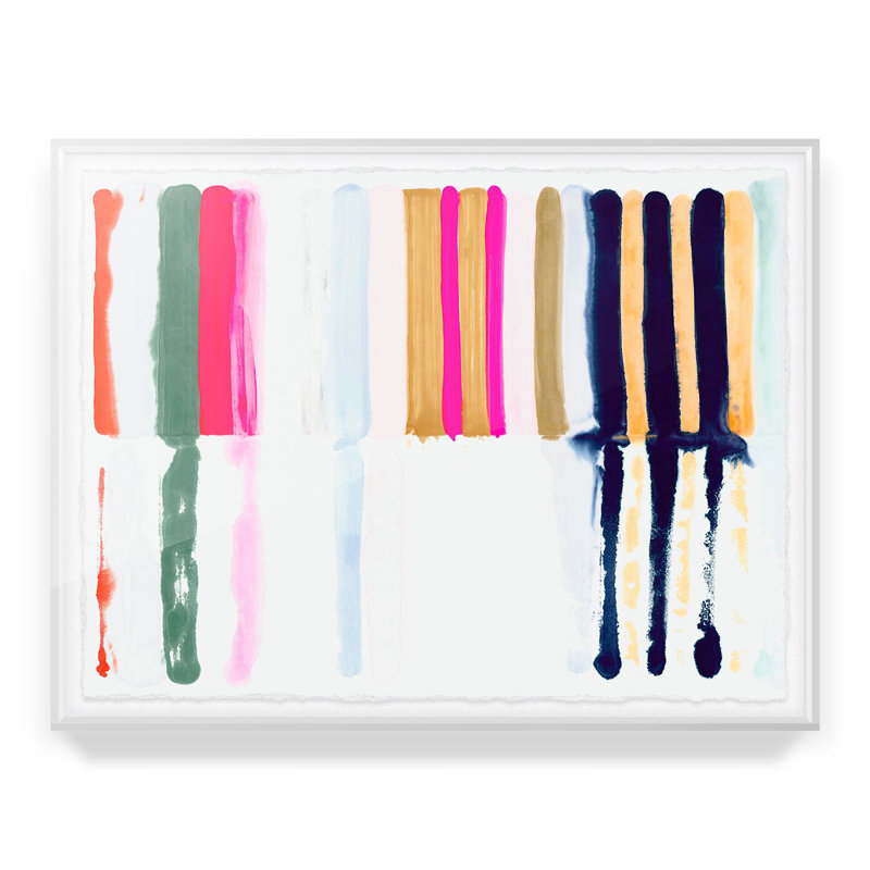 Hot Stripes By Kristi Kohut, Shadow Box Acrylic, 30" H x 40" W