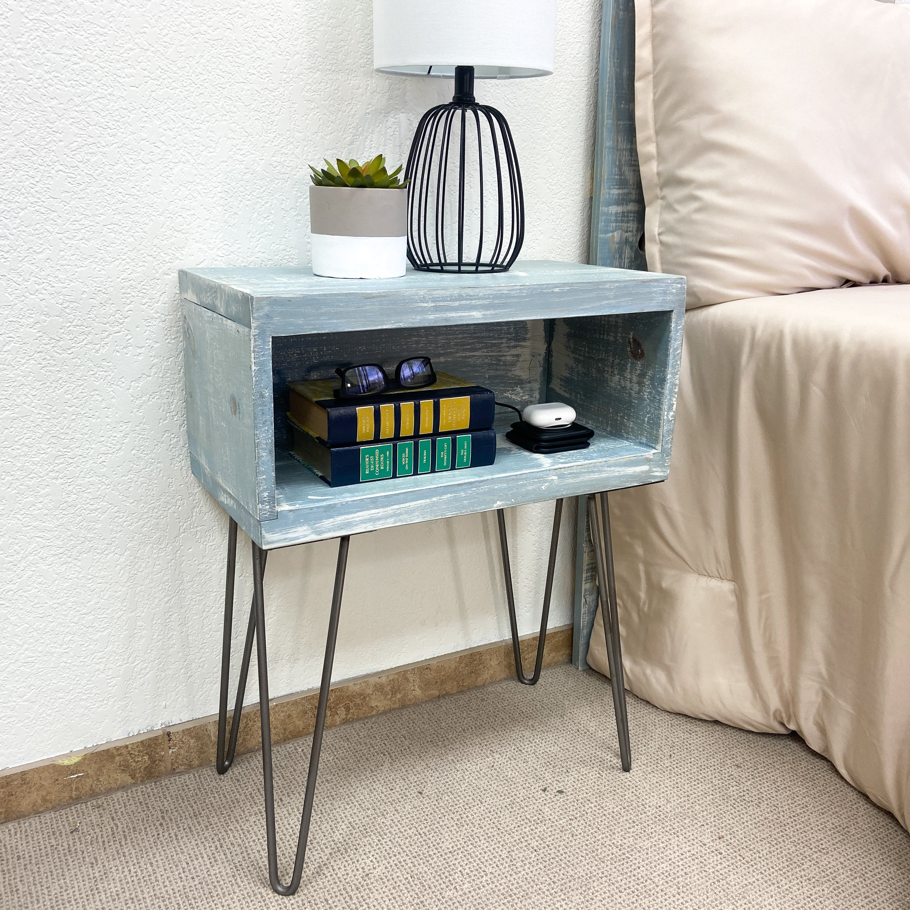 Corrigan Studio Sagewash Design Nightstand Bedside Table. 27
