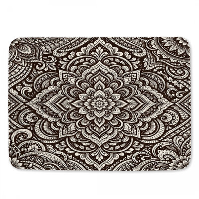 Tapis de bain complexe à motif mandala