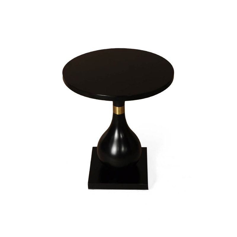 Anaan Block End Table, Black, Black
