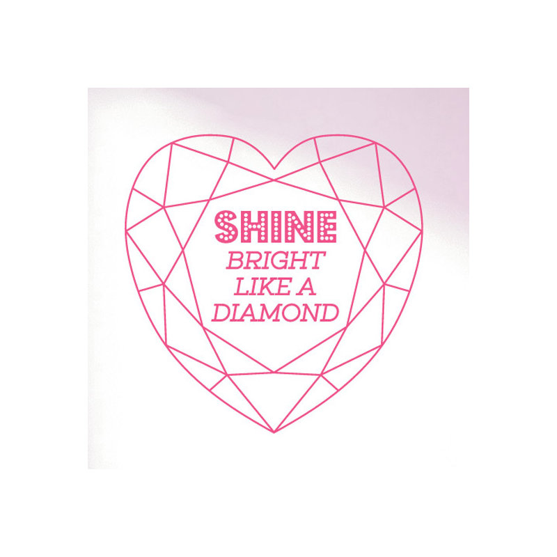 Non-Wall Damaging Wall Decal, Pink