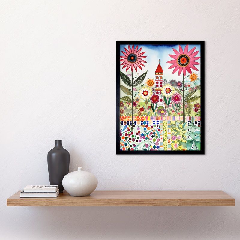 Countryside Chapel Garden - Single Picture Frame Print