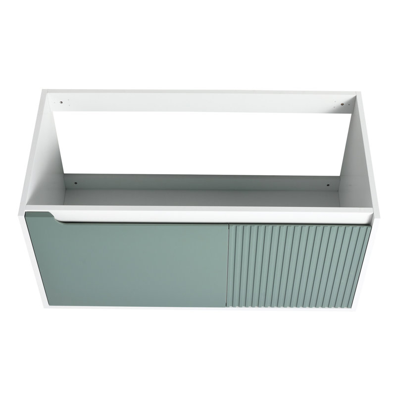 Armoire de salle de bain 40 po, à fixation murale, à fermeture en douceur, avec mécanisme, menthe, 40"