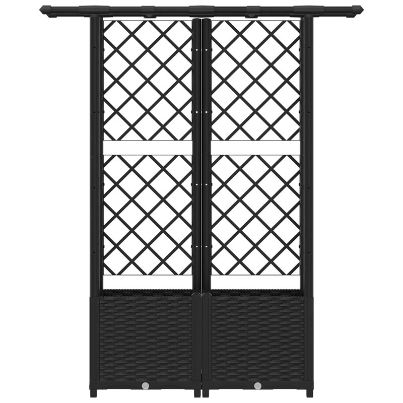 Raised Garden Bed, 138cm H x 124.5cm W x 40cm D, Black