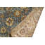 Wool Oriental Area Rug in Light Blue/Gold/Beige