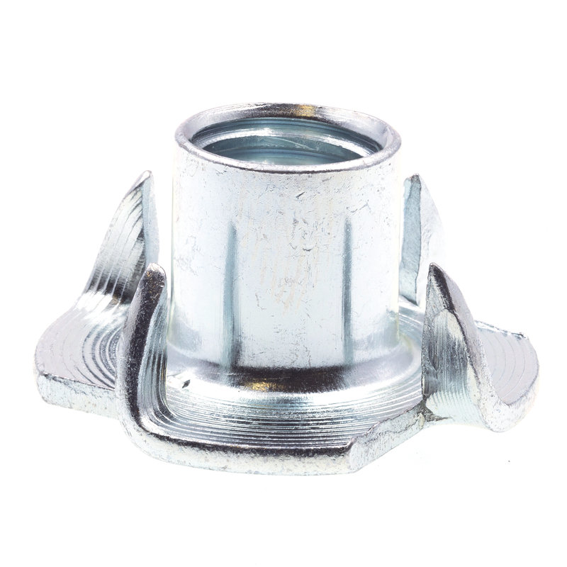 T-Nuts, 4-Prong Metric, M10-1.50, Zinc Plated Steel (10 Pack), 6.2" H x 3.95" W x 0.65" D