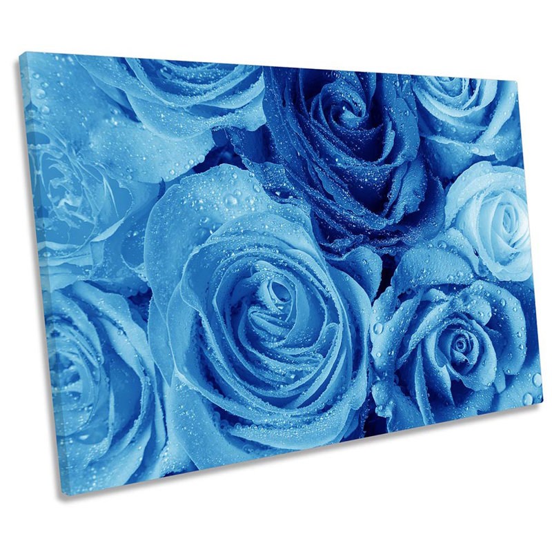 Rose Floral Flowers - Wrapped Canvas Print, 81.3cm H x 121.9cm W 
