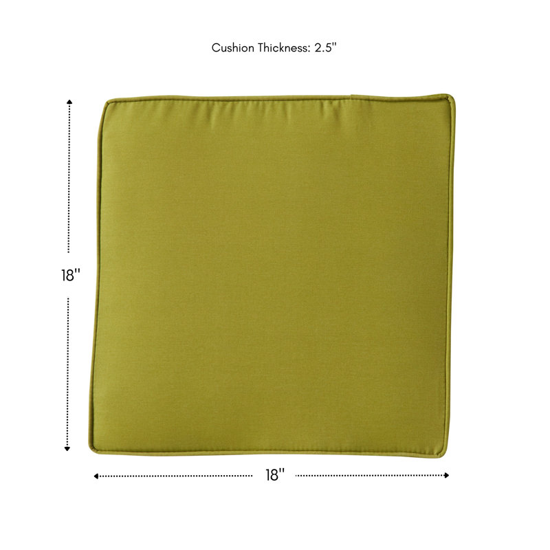 Sunbrella Outdoor Dining Chair Seat Pad, Kiwi