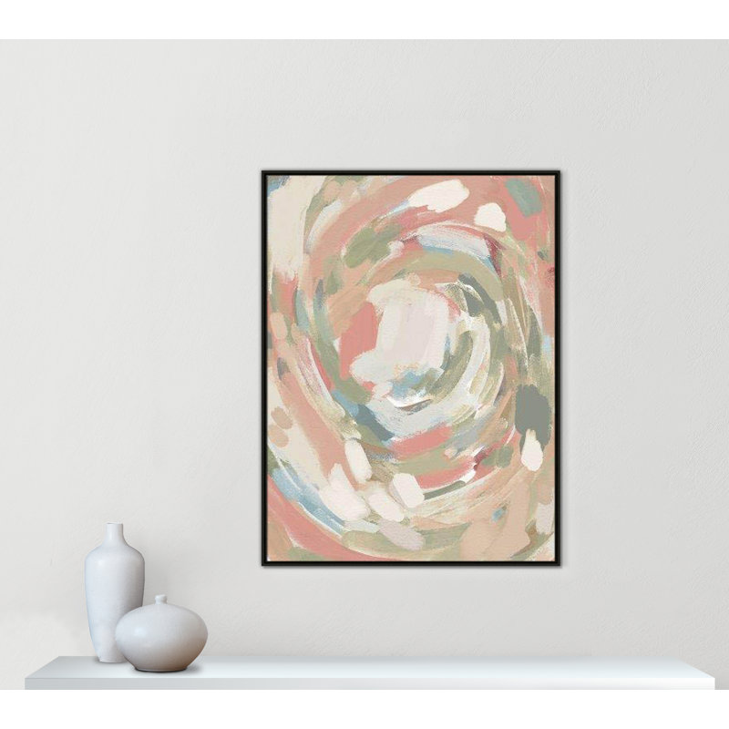 "Curtis Carmelo", "Abstract Energy Spring Colors", impression sur toile par Leah Straatsma, Espresso