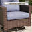 Lark Manor™ 7 Piece Wicker Patio Furniture Set with Fire Pit Table, Classis Outdoor Conversation 360 Degree Swivel Chairs Set with Coffee Table-914642761-914642766