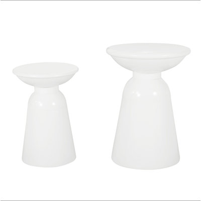Ensemble de 2 tables d'appoint en fer Serenita
