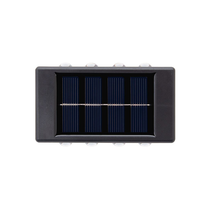Matte Black 10cm H Solar Powered Integrated LED Outdoor Bulkhead Light