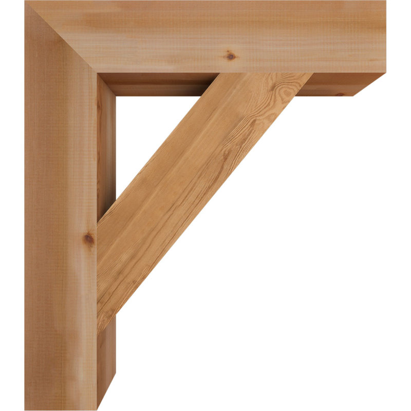 Traditional Block Bracket, Western Red Cedar (Smooth), 34" H x 5.5" W x 30" D