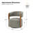 Alke 29.5"W Upholstered Swivel Barrel Chair with Solid Wood Armrests-102404167