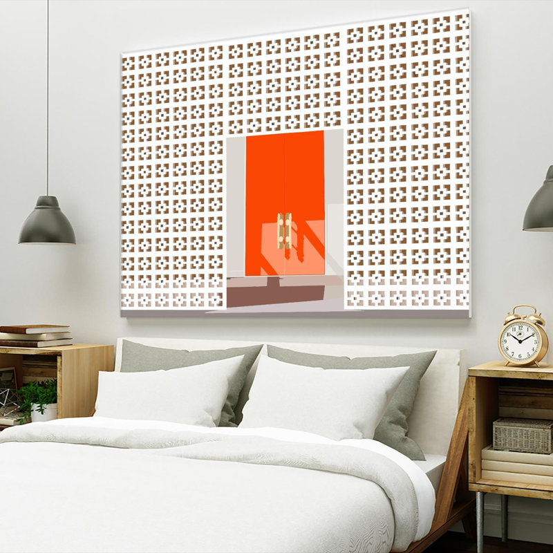 «Mid Century Modern Front Door», reproduction d'art sur toile géante 72 po x 54 po
