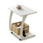 Table d'appoint rectangulaire blanche en bois massif-1076733101-1076733103
