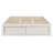 Queen Size Platform Bed Frame with 4 Storage Drawers & Footboard Storage Cubby, No Headboard, Modern Space-Saving, White-340055476