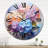 Delicate Hydrangea Bouquet Tender Pastel Wall Clock-93380202