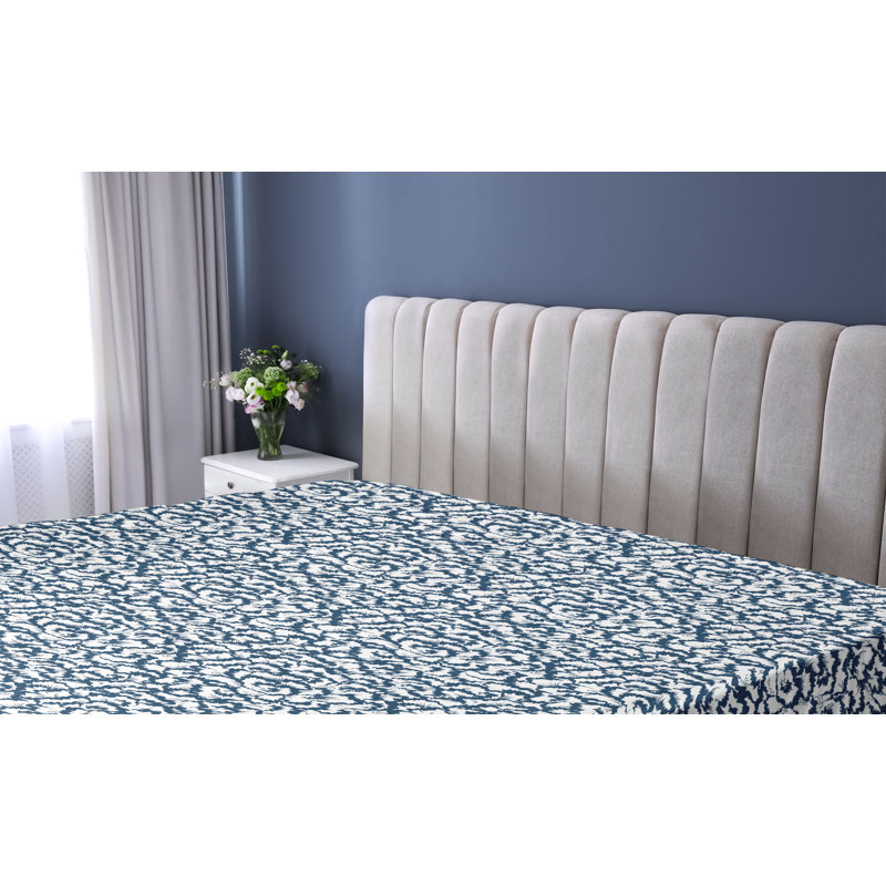 Drap-housse Ambesonne, Drap-housse simple TG, Bleu nuit, blanc / abstrait