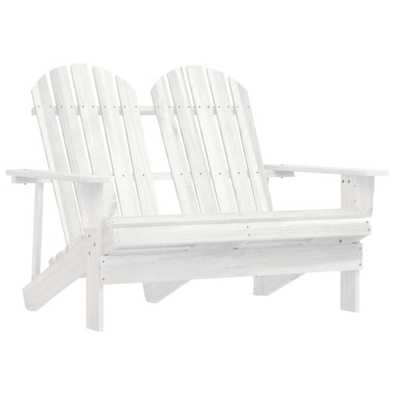 Ahaan Fir Outdoor Adirondack Chair, White