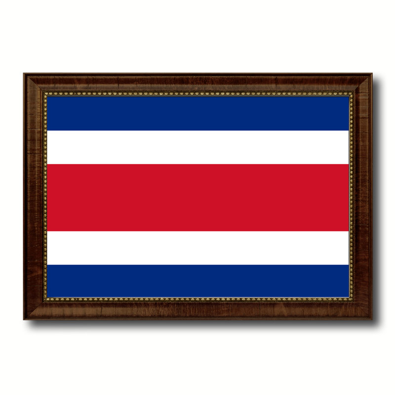 « costa rica », impression sur toile, H 15 po x l 21 po x P 1 po, Encadrement brun