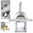 Big Horn Outdoors Stainless Steel Free-Standing Propane Pizza Oven with 34,000 BTUs, Built-In Thermometer & Accessories – 800°F Max Temperature
