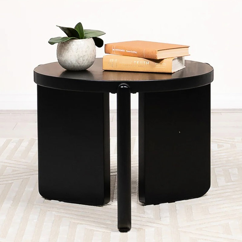 Round Wooden End Table