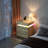 19.7'' W - Modern Nightstand with Diamond-Cut Drawer Fronts, RGB Smart Lighting & Charging Hub and 3 Drawers (2 Standard + 1 Hidden)-2036081754