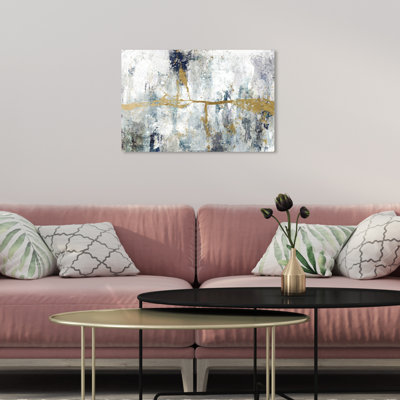 Abstract Ocean Divide - Graphic Art on Canvas