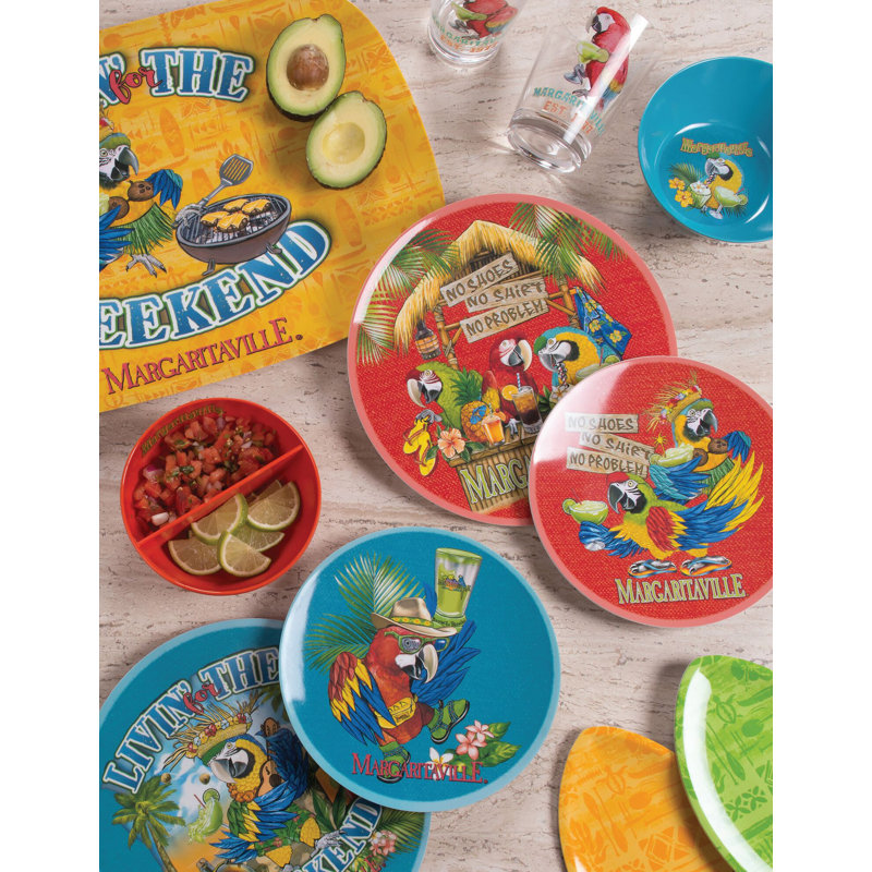 Assiette plate en mélamine 10,5 po Margaritaville