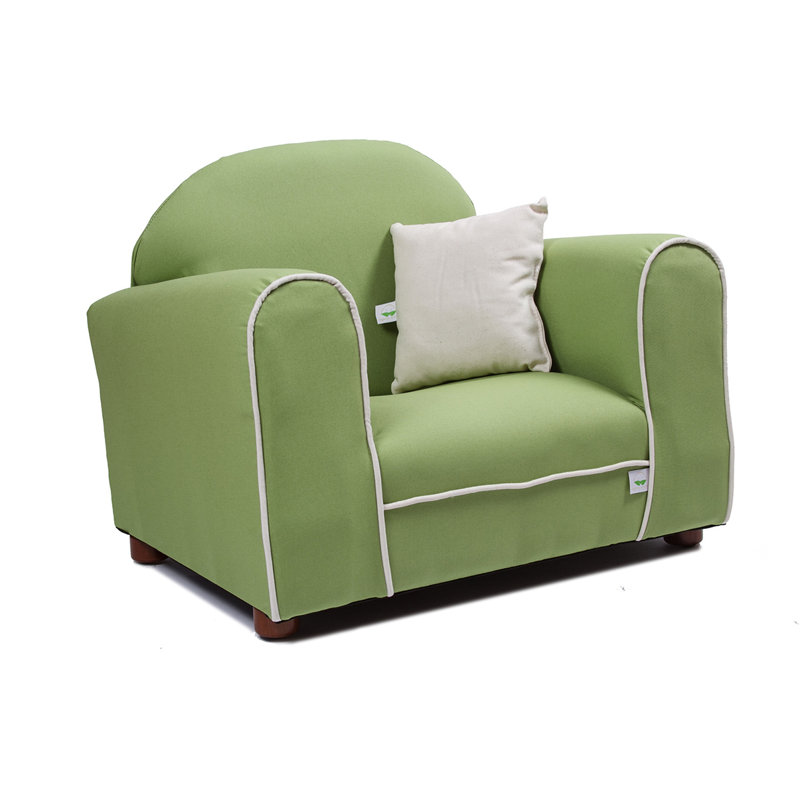 Eckstein Kids 8'' Club Chair and Ottoman, Green