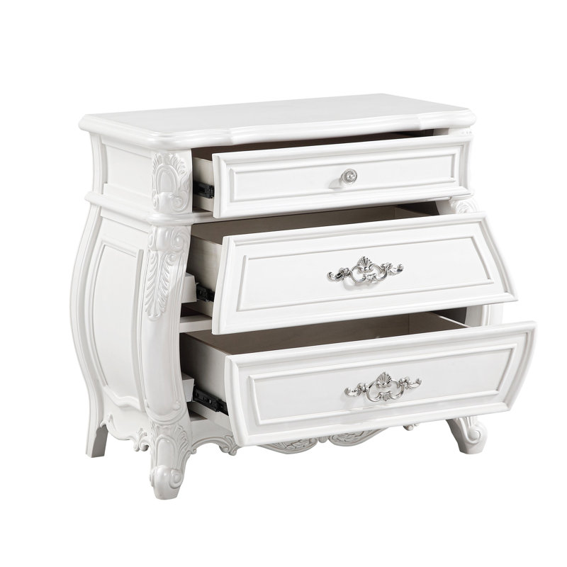 Ensemble de chambre à coucher Lasiya, Grand, 5 Pcs: Bed, 2 Dressers, Nightstand, Mirror