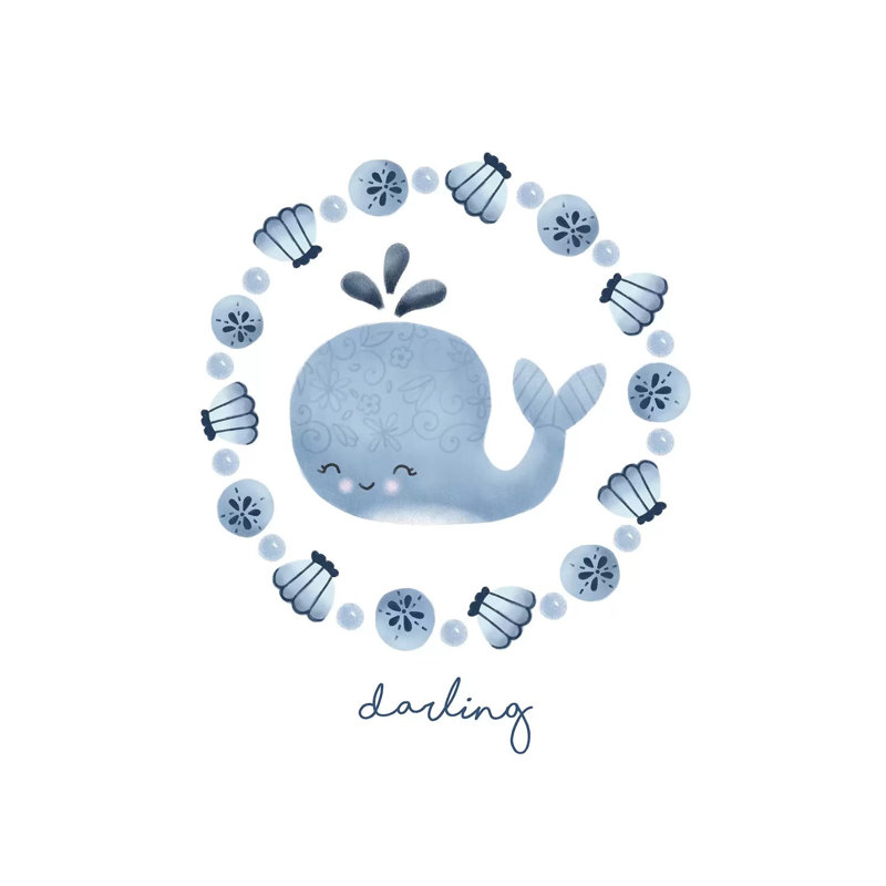 Ocean Friends IV by Noonday Design - Wrapped Canvas Gallery-Wrapped Canvas Giclée, 30.48 cm H x 30.48 cm W