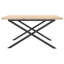 vidaXL Coffee Table X-Frame Solid Wood Pine and Steel-106216018