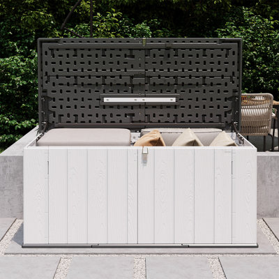 JolyDale 142cm W 16L Polypropylene Plastic Lockable Deck Box