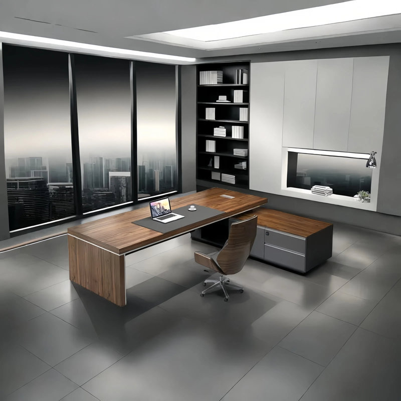 modern Luxury artificial wooden computer desk