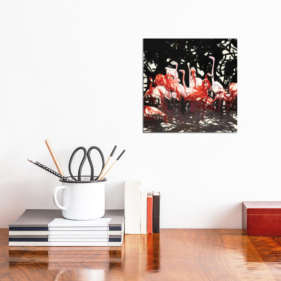 Flamingoes Under The Banyan Tree by 83 Oranges - Wrapped Canvas Gallery-Wrapped Canvas Giclée